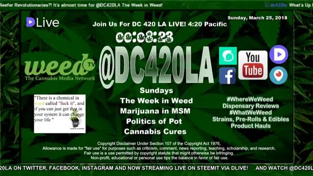 [35] @DC420LA: The Week in Weed; Blunt Commentary Marijuana in MSM, Cannabis Cures & Pot Politics