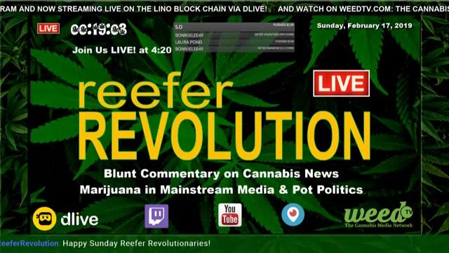 Reefer Revolution LIVE! Sundays Blunt Commentary on Cannabis News, Pot Politics & Marijuana Media