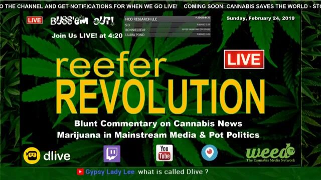 Reefer Revolution LIVE! Sundays Blunt Commentary on Cannabis News, Pot Politics & Marijuana Media