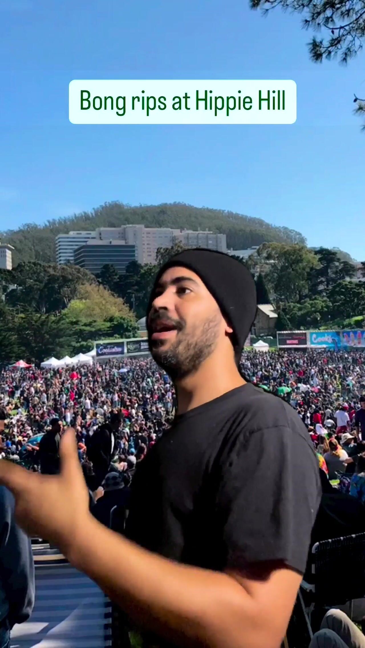Bong rips at Hippie Hill