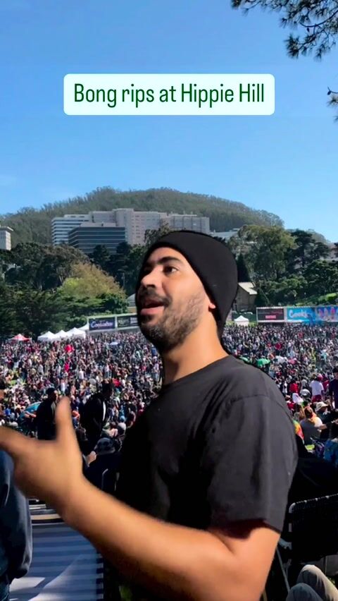 Bong rips at Hippie Hill