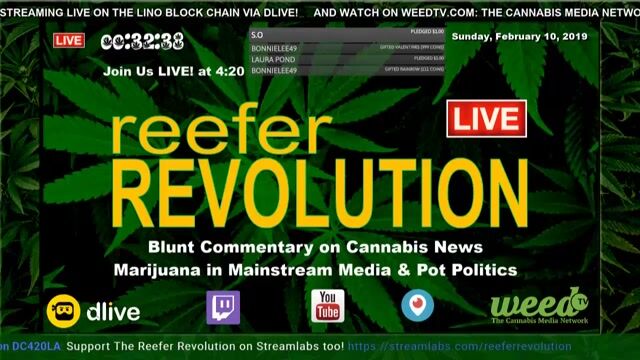 Reefer Revolution LIVE! Sundays Blunt Commentary on Cannabis News, Pot Politics & Marijuana Media