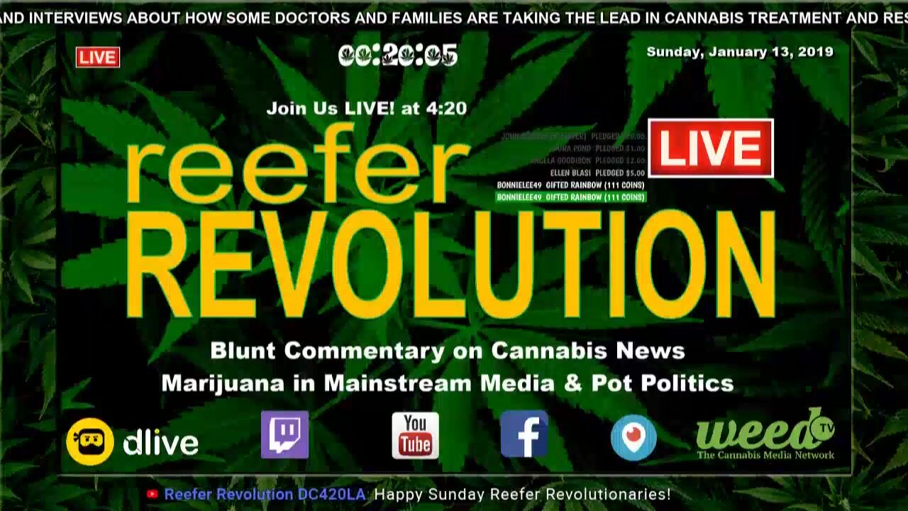 Reefer Revolution LIVE! Sundays Blunt Commentary on Cannabis News, Pot Politics & Marijuana Media