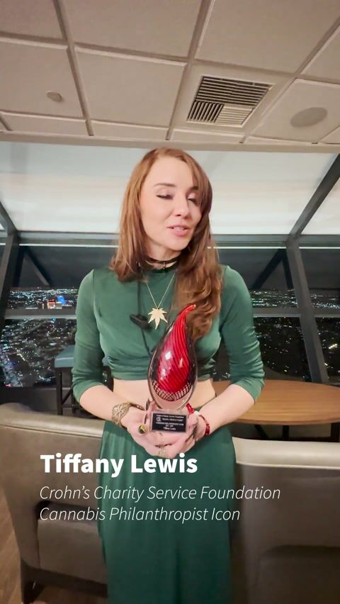 Tiffany Lewis of Green Spirit Vibes awarded the Crohn's Charity Service Foundation