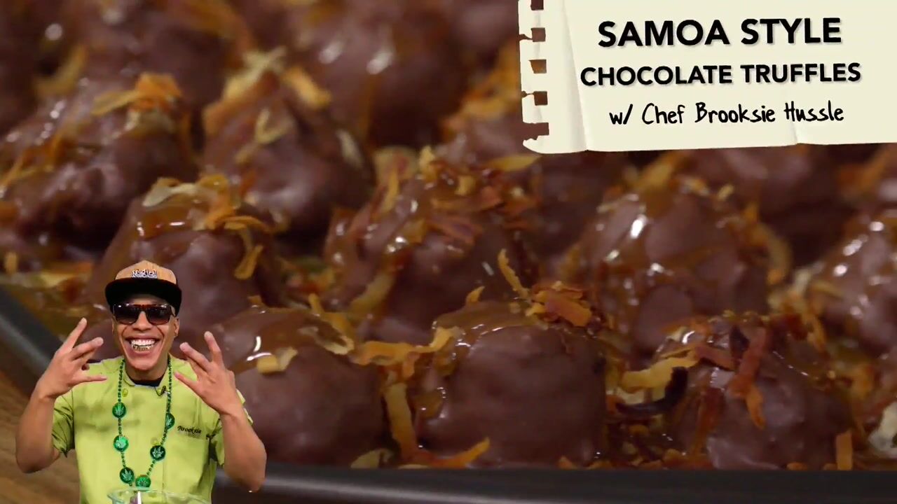Samoa Style Chocolate Truffles - Chef Brooksie Hussle - MagicalButter Kitchen