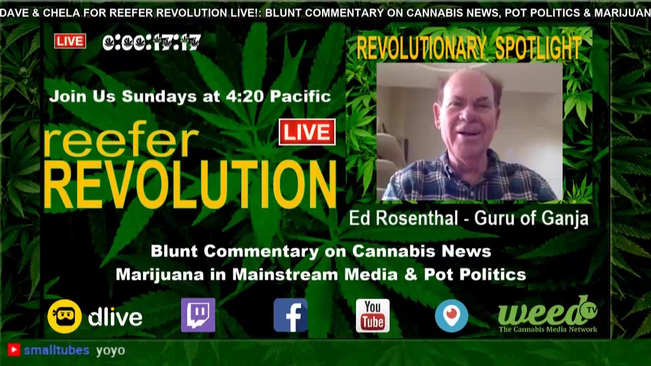 Reefer Revolution LIVE! Sundays Blunt Commentary on Cannabis News, Pot Politics & Marijuana Media