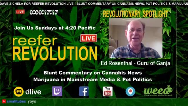 Reefer Revolution LIVE! Sundays Blunt Commentary on Cannabis News, Pot Politics & Marijuana Media