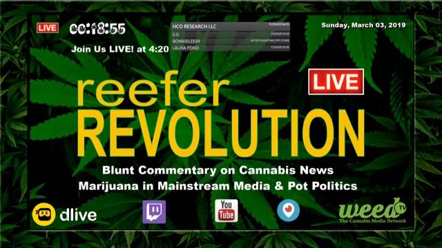 Reefer Revolution LIVE! Sundays Blunt Commentary on Cannabis News, Pot Politics & Marijuana Media