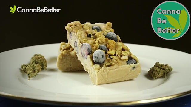 Canna Frozen Yogurt Blueberry Granola Bars || Simple Recipe