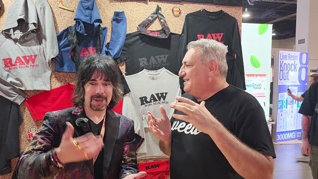 Josh gets interviewed by WeedTV's Mark Bradley at the Champs 2022 show in Las Vegas