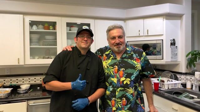 Cannabushi and Mark in the kitchen