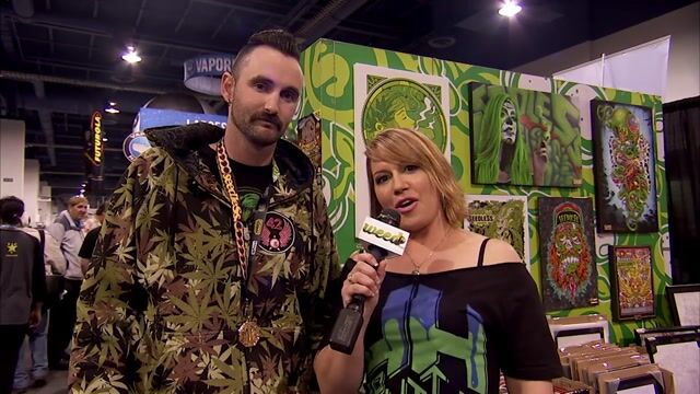 Glass Artist Dave Holmquist gets interviewed at Champs by iV