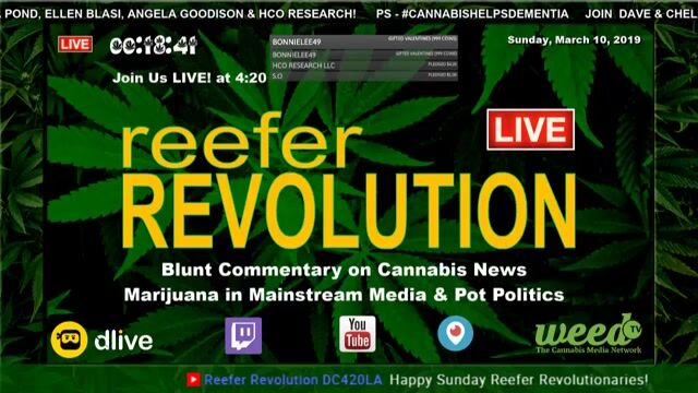 Reefer Revolution LIVE! Sundays Blunt Commentary on Cannabis News, Pot Politics & Marijuana Media